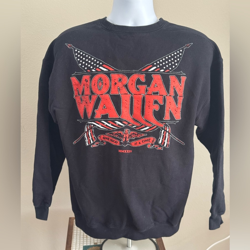 MORGAN WALLEN - ONE NIGHT AT A TIME 2024 Tour Merch Crewneck Sweatshirt 
Large